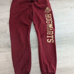 Harry Potter Jogger Womens Medium Maroon Hogwarts Sweatpant Pull On Drawstring